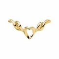 14K Yellow Heart Chain Slide